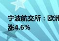 宁波航交所：欧洲航线运力偏紧 运价指数上涨4.6%