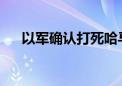 以军确认打死哈马斯汗尤尼斯旅指挥官