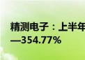 精测电子：上半年净利润同比预增272.09%—354.77%