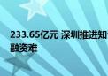 233.65亿元 深圳推进知识产权质押融资工作 缓解中小企业融资难