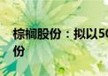 棕榈股份：拟以5000万元-1亿元回购公司股份