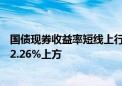 国债现券收益率短线上行 10年期国债240004收益率上行至2.26%上方