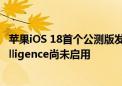 苹果iOS 18首个公测版发布：大批新功能登场、Apple Intelligence尚未启用