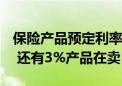 保险产品预定利率锚定2.5% 业内：暂未听说 还有3%产品在卖