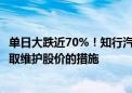 单日大跌近70%！知行汽车科技回应：经营正常 暂时不会采取维护股价的措施