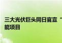 三大光伏巨头同日官宣“出海”中东 阳光电源揽全球最大储能项目