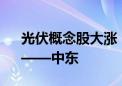 光伏概念股大涨！光伏巨头出海“下一站”——中东