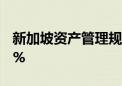 新加坡资产管理规模达5.41万亿新元 年增10%