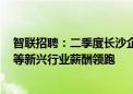 智联招聘：二季度长沙企业平均招聘薪酬9952元 人工智能等新兴行业薪酬领跑