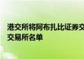 港交所将阿布扎比证券交易所及杜拜金融市场纳入认可证券交易所名单