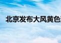 北京发布大风黄色预警 局地可达10级以上