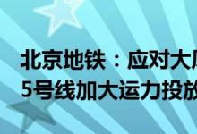 北京地铁：应对大风降雨 8号线、10号线、15号线加大运力投放