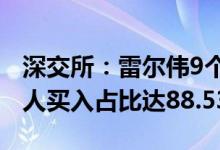 深交所：雷尔伟9个交易日累涨近105% 自然人买入占比达88.53%