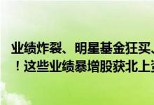 业绩炸裂、明星基金狂买、涨停股涌现 电子板块景气度回升！这些业绩暴增股获北上资金净买入