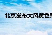 北京发布大风黄色预警 局地可达10级以上