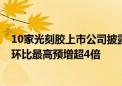 10家光刻胶上市公司披露上半年业绩预告 西陇科学Q2净利环比最高预增超4倍