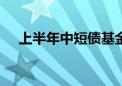 上半年中短债基金规模增长超8000亿元