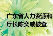 广东省人力资源和社会保障厅原党组副书记、厅长陈奕威被查