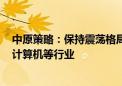 中原策略：保持震荡格局 短线关注半导体、新能源、软件、计算机等行业