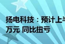 扬电科技：预计上半年净利3500万元—4500万元 同比扭亏