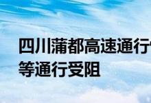 四川蒲都高速通行恢复 成渝高速公路因大风等通行受阻