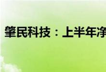 肇民科技：上半年净利同比预增50%—64%