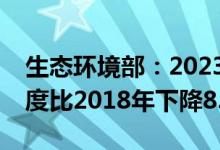 生态环境部：2023年全国电力行业碳排放强度比2018年下降8.78%