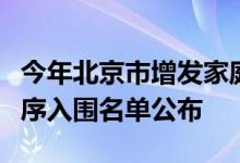 今年北京市增发家庭新能源小客车指标积分排序入围名单公布