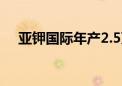 亚钾国际年产2.5万吨溴素扩建项目竣工