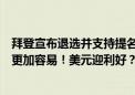 拜登宣布退选并支持提名哈里斯！特朗普回应：击败哈里斯更加容易！美元迎利好？