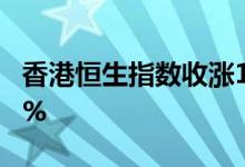 香港恒生指数收涨1.25% 恒生科技指数涨2.1%