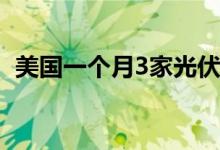 美国一个月3家光伏企业倒下 冲击仍在持续