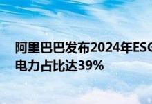 阿里巴巴发布2024年ESG报告：碳排放持续“双降” 清洁电力占比达39%