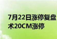 7月22日涨停复盘：*ST景峰14连板 国民技术20CM涨停