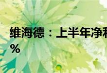 维海德：上半年净利同比预增5.96%—29.75%