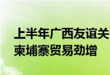 上半年广西友谊关口岸进出口规模创新高 与柬埔寨贸易劲增