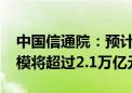 中国信通院：预计2027年我国云计算市场规模将超过2.1万亿元