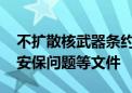 不扩散核武器条约筹备会召开 中方提交无核安保问题等文件