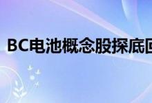 BC电池概念股探底回升 英诺激光20cm涨停