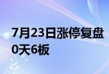 7月23日涨停复盘：*ST景峰15板 大众交通10天6板