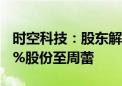 时空科技：股东解除婚姻关系 杨耀华分割4.8%股份至周蕾