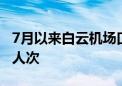 7月以来白云机场口岸查验出入境人员超83万人次