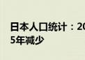 日本人口统计：2023年减少53万人 已连续15年减少