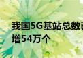 我国5G基站总数已达391.7万个：仅半年净增54万个