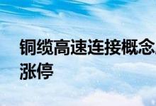 铜缆高速连接概念股震荡走高 沃尔核材触及涨停