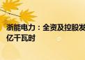 浙能电力：全资及控股发电企业上半年完成上网电量714.35亿千瓦时