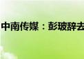 中南传媒：彭玻辞去公司董事、董事长等职务