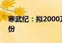 寒武纪：拟2000万元-4000万元回购公司股份