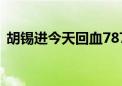 胡锡进今天回血7878元 亏损缩小到9.3万元