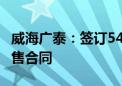 威海广泰：签订5451.97万元移动医疗装备销售合同